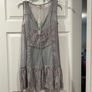 Ya silk/polyester sheer small dress